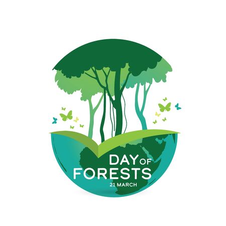 International Day of Forests Logo design templateのイラスト素材
