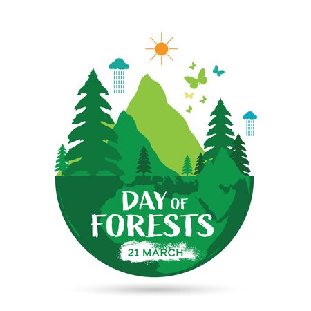International Day of Forests Logo design templateのイラスト素材