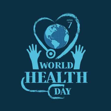 World Health Day  Logo design templateのイラスト素材