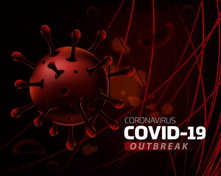 Coronavirus disease COVID-19 infection medical vector illustration.のイラスト素材