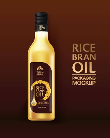 Rice bran oil. Vector illustration.のイラスト素材