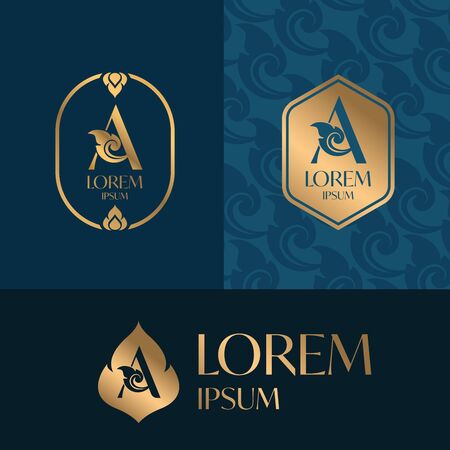 Letter A logo icon design template, Thai Art Styleのイラスト素材