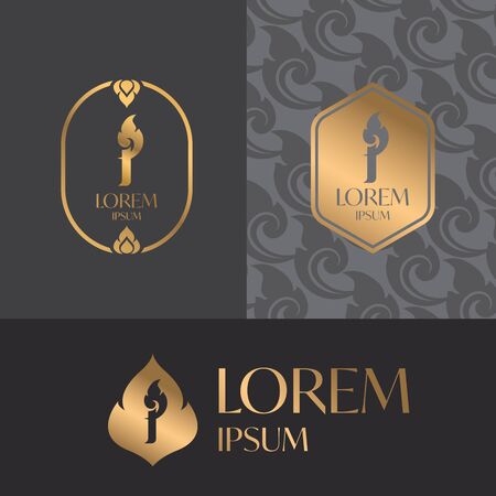 Letter I logo icon design template, Thai Art Styleのイラスト素材