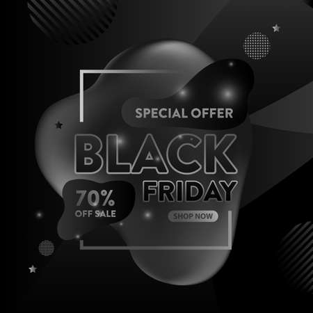 Sale poster of black friday design template vector illustrationのイラスト素材