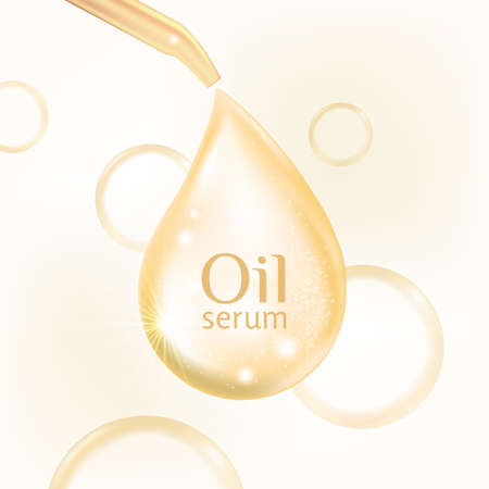 Oil serum skin care cosmeticのイラスト素材