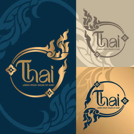 Thai art traditional concept design backgroundのイラスト素材