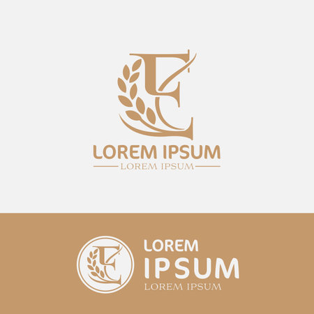Alphabetical logo design and icon element template. Initial letter Eのイラスト素材