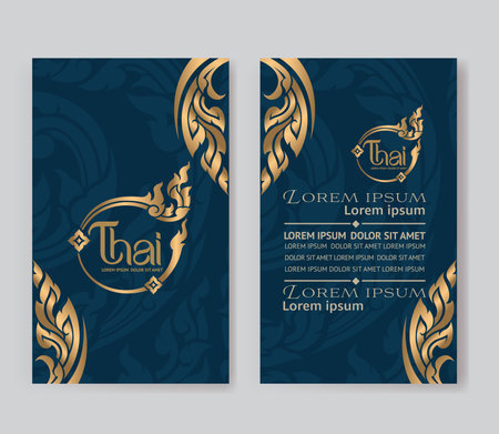 Luxury business card template with floral ornament. Vector illustration.のイラスト素材