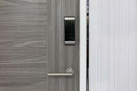 the door digital and access control in a condoの写真素材