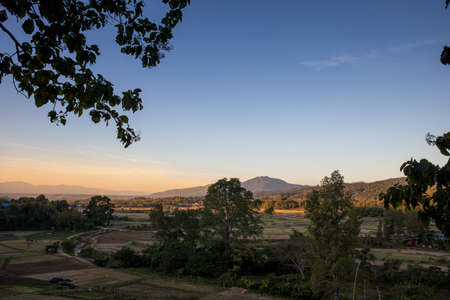 high angle view from Huanam Mushroom Farm in Pua District, Nan provinceの写真素材