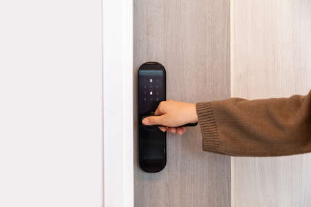 Hand open door digital and access control in a condo