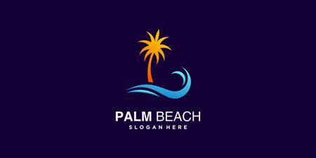 Palm logo collection with creative element concept Premium Vector part 5のイラスト素材