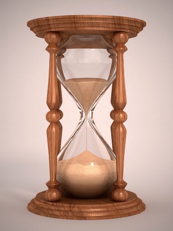 hourglass, sandglass, sand timer, sand clock  3d illustration 
