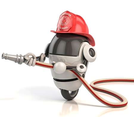 robot firefighter の写真素材
