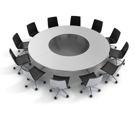 round table, diplomacy, conference, meeting 3d concept 