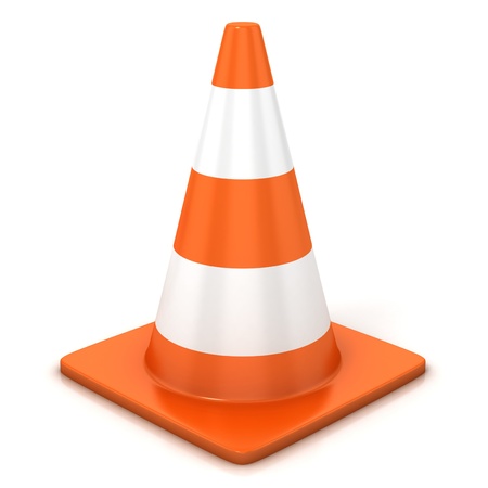 traffic cone isolated over white