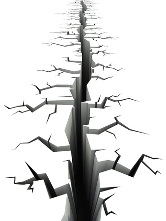 earthquake ground crack の写真素材