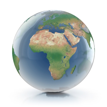 transparent globe 3d illustration の写真素材