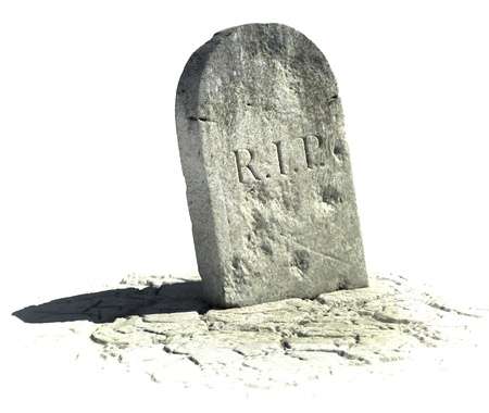 gravestone on the white background の写真素材