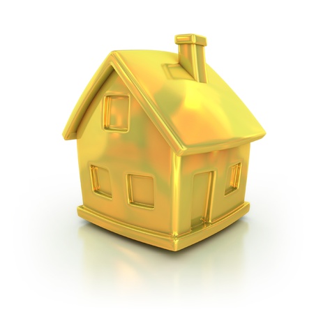 golden house 3d icon の写真素材