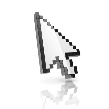 arrow pointer - cursor 3d iconの写真素材
