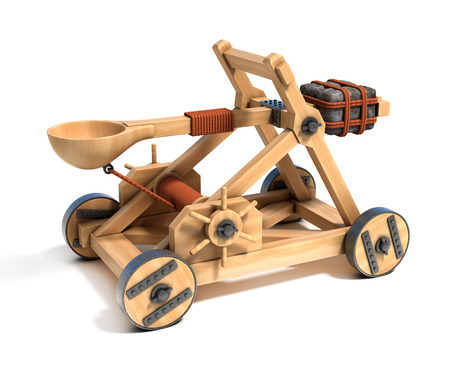 catapult 3d illustration