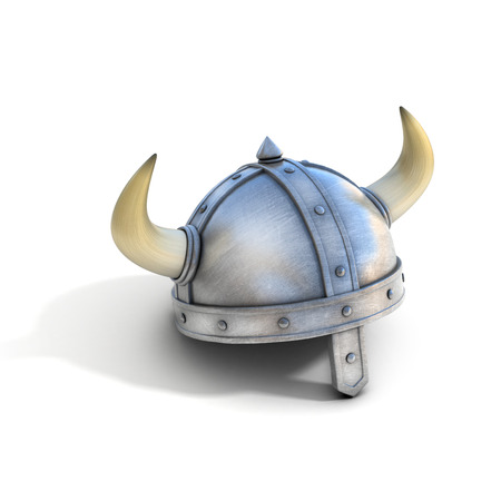 viking helmet isolatedの写真素材
