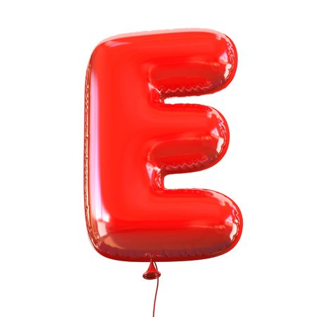 letter E balloon fontの写真素材