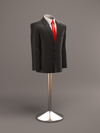 formal suit on shop mannequinsの写真素材