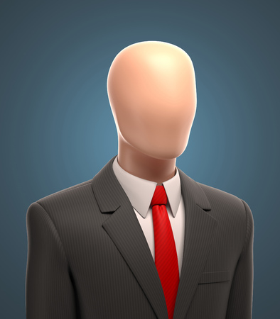 faceless businessman 3d illustrationの写真素材