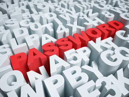 password 3d backgroundの写真素材
