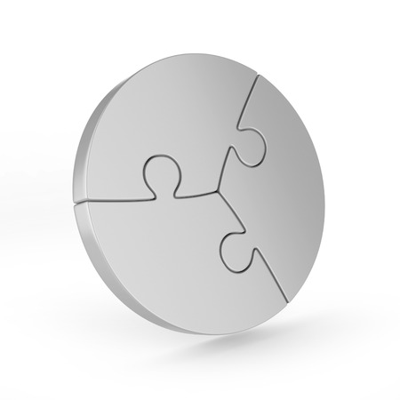 three piece circular puzzleの写真素材