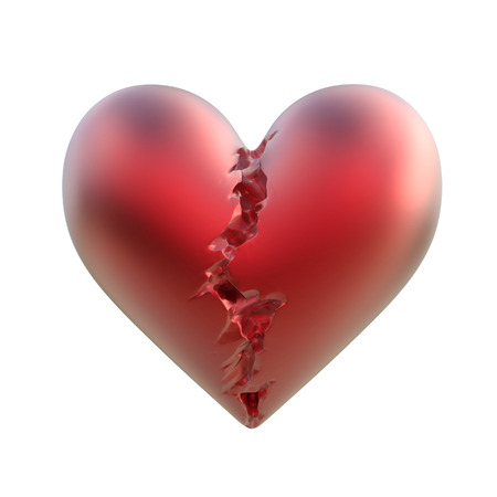 broken heart 3d illustrationの写真素材
