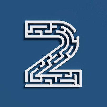 Maze font number 2の写真素材