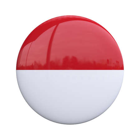 Indonesia national flag badge, nationality pin 3d renderingの写真素材