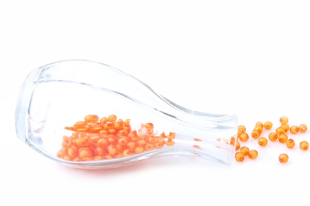 Beads orange color  in a vase の写真素材