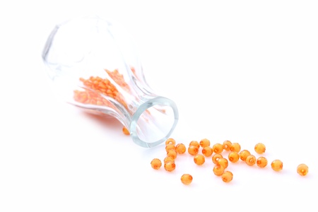 Beads orange color  in a vase の写真素材