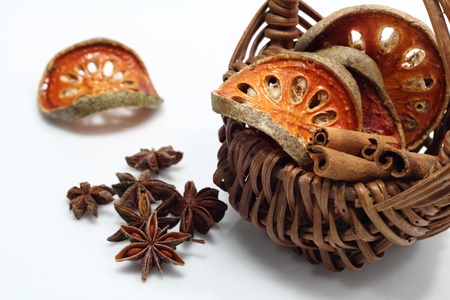 Bael Fruit cinnamon and anise is herb.の写真素材