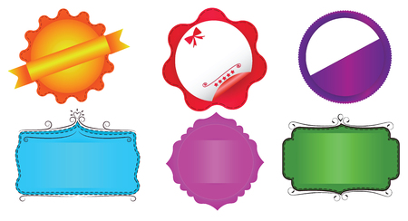 Yellow  label or frame for work design.のイラスト素材