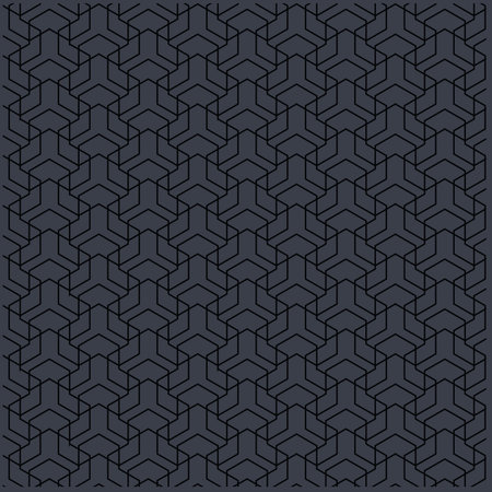 Vintage pattern on black background. Vector illustration for retro design. Set of labels.のイラスト素材