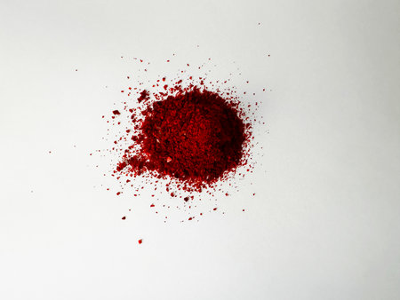 Vibrant Red Ground Spice Pileの写真素材