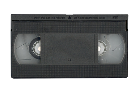 VHS video tape cassette isolatedの写真素材