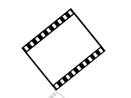 negative film isolated on whiteの写真素材