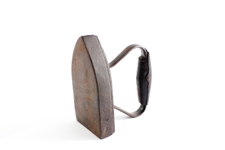 old iron on white backgroundの写真素材