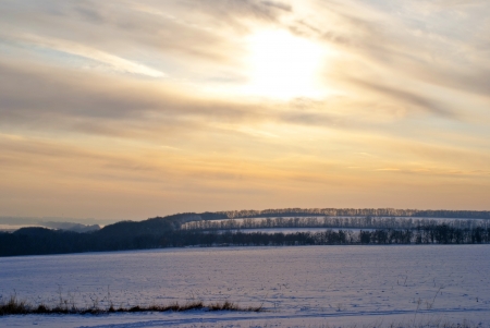 wintre fieldの写真素材