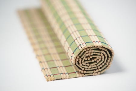 Bamboo mat background. The asian mat from yellow and green bambooの写真素材