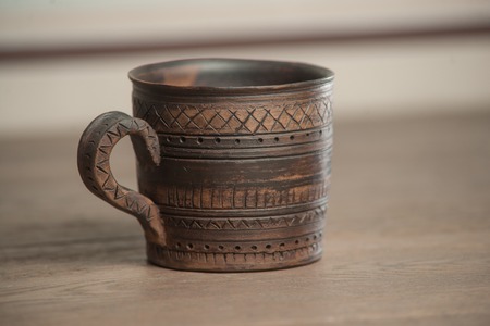 Traditional handcrafted mug - perfect for tea, coffee or beerの写真素材