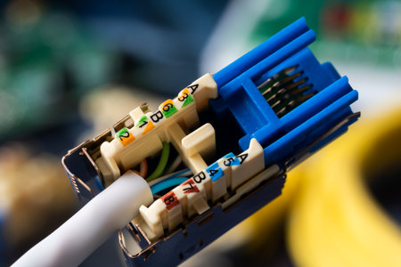Internet Cable Crimp Cat 6 Connector. select focus