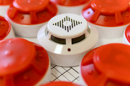 Fire safety equipment and plan on the table. selective focusの写真素材