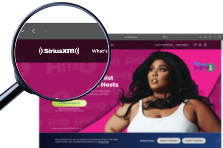 Los Angeles, California, USA - May 22, 2023: Illustrative Editorial of SiriusXM website homepage....
